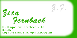 zita fernbach business card